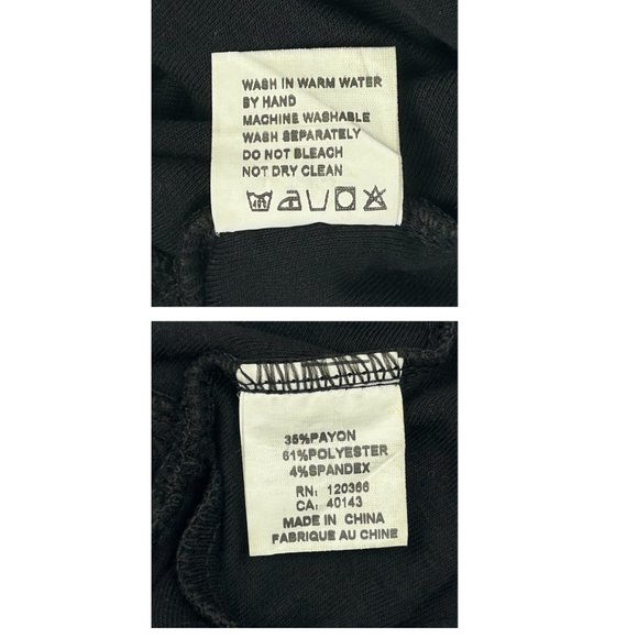 Lavena Tunic Top Women‎ Large Black Asymetric Shirt Blouse Buckle Eyelet Trim - Picture 16 of 16